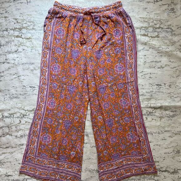 Rachel Roy Paisley Lounge Crop Pants - Picture 1 of 9